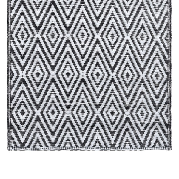 Outdoorteppich ARAKIL schwarz-weiß 80x150 cm PP