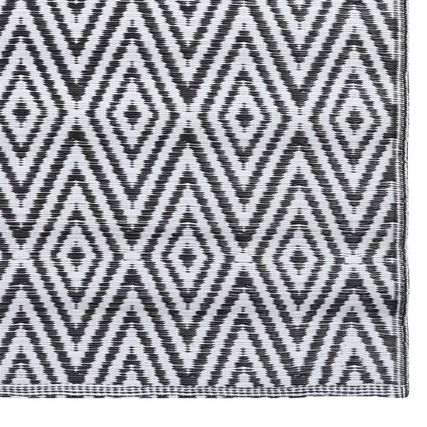 Outdoorteppich ARAKIL schwarz-weiß 80x150 cm PP