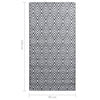 Outdoorteppich ARAKIL schwarz-weiß 80x150 cm PP