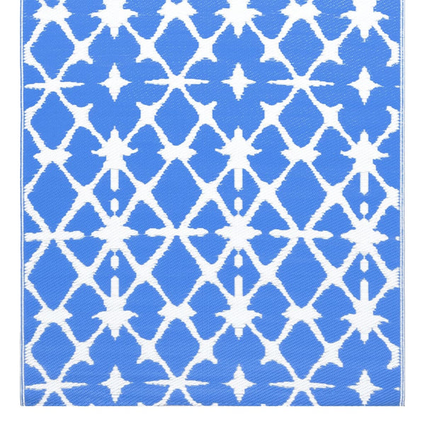 Outdoor-Teppich ARAKIL blau-weiß 160x230 cm PP