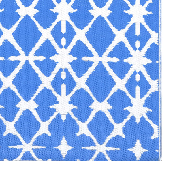 Outdoor-Teppich ARAKIL blau-weiß 160x230 cm PP