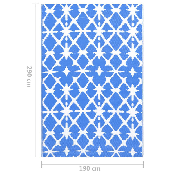 Blau-weißer Outdoorteppich Marianovici 190x290cm (pp)