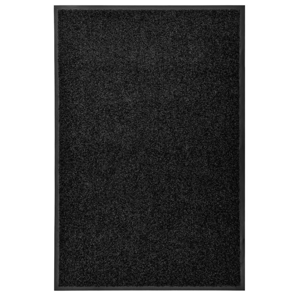 Schwarze Fußmatte Chisnar 60x90cm (waschbar)