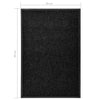 Schwarze Fußmatte Chisnar 60x90cm (waschbar)