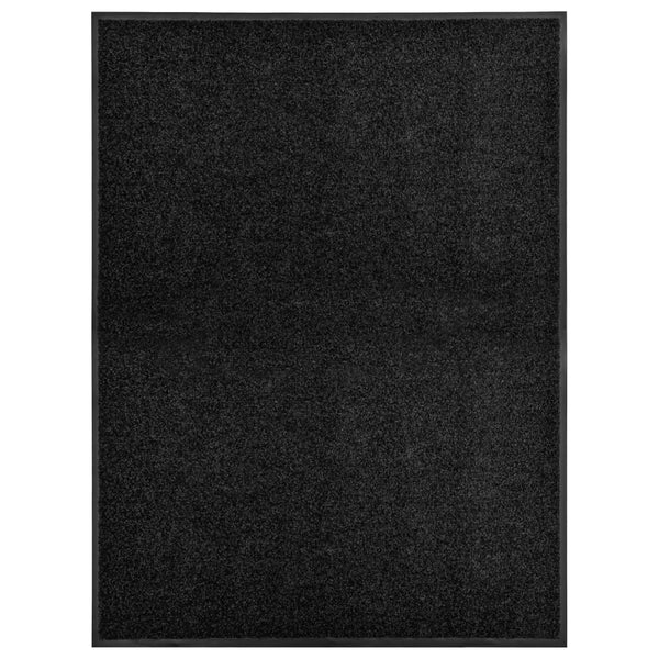 Schwarze Fußmatte Chisnar 90x120cm (waschbar)