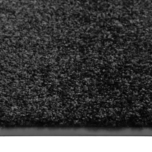 Schwarze Fußmatte Chisnar 90x120cm (waschbar)