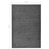 Anthrazitfarbene Fußmatte Chisnar 60x90cm (waschbar)