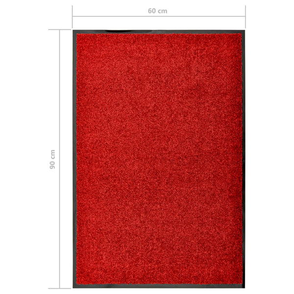 Rote Fußmatte Chisnar 60x90cm (waschbar)