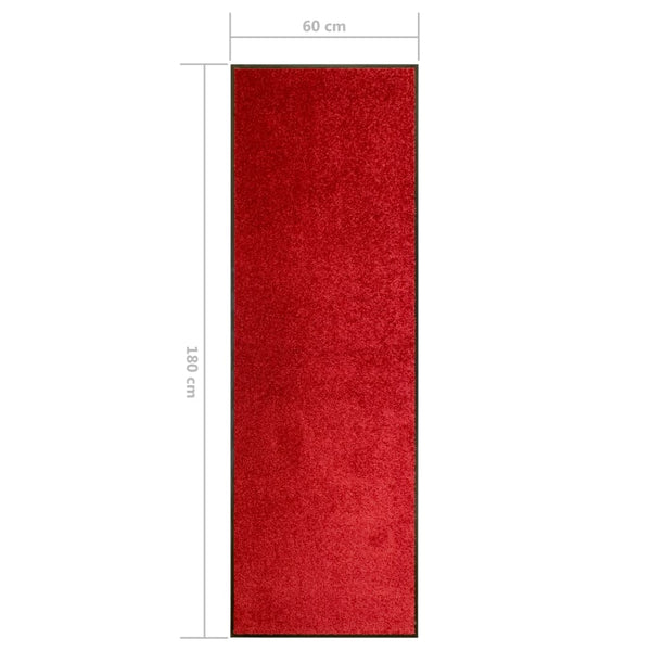 Rote Fußmatte Chisnar 60x180cm (waschbar)