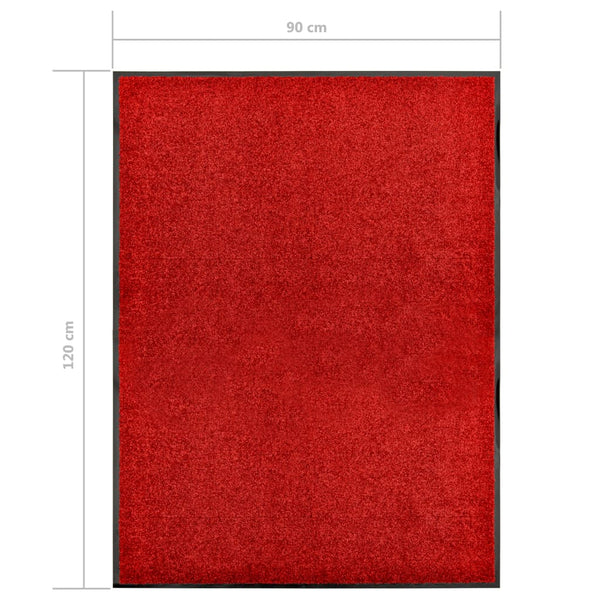Rote Fußmatte Chisnar 90x120cm (waschbar)