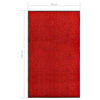Rote Fußmatte Chisnar 90x150cm (waschbar)
