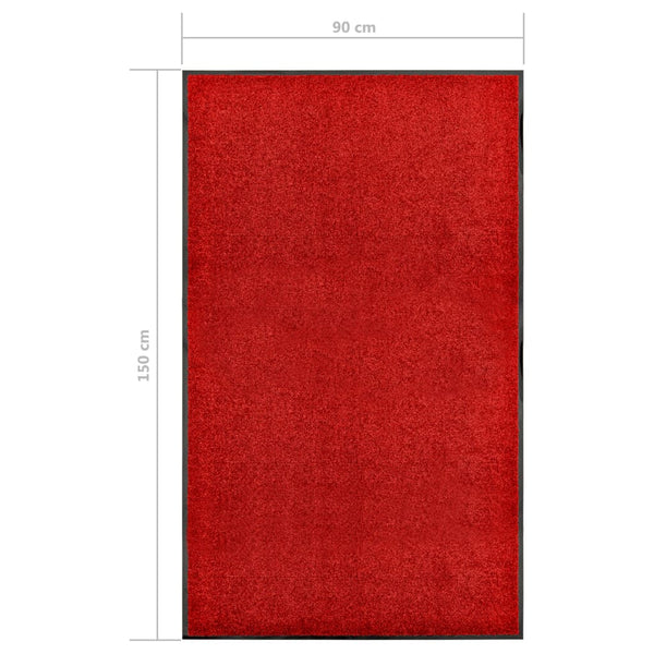 Rote Fußmatte Chisnar 90x150cm (waschbar)