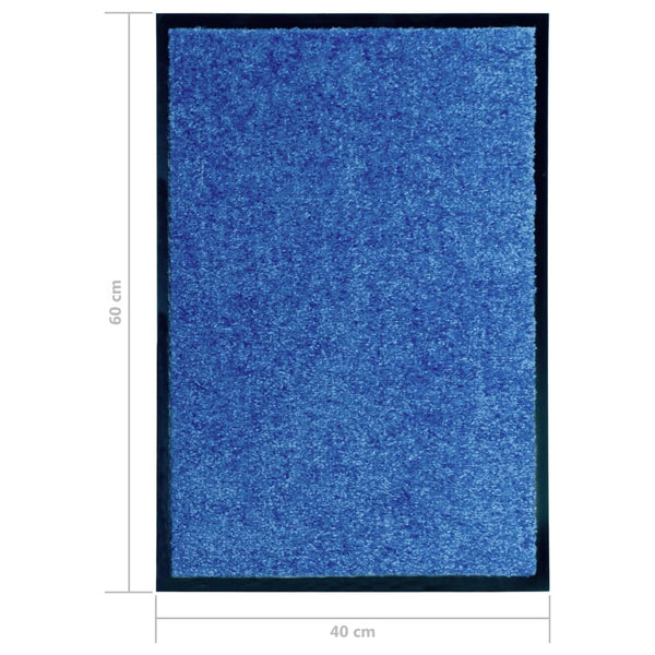 Blauer Fußabtreter Chisnar 40x60cm (waschbar)