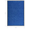 Blauer Fußabtreter Chisnar 60x90cm (waschbar)