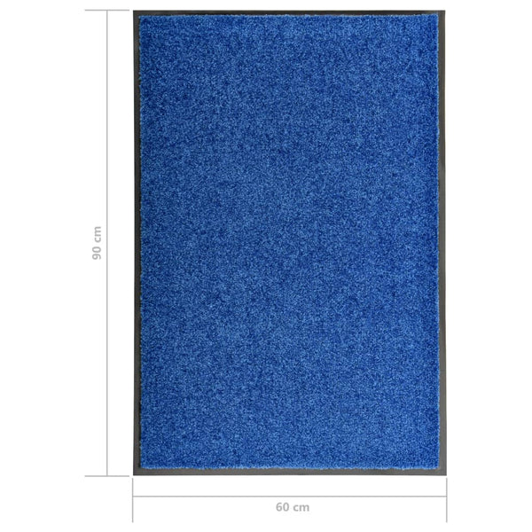 Blauer Fußabtreter Chisnar 60x90cm (waschbar)