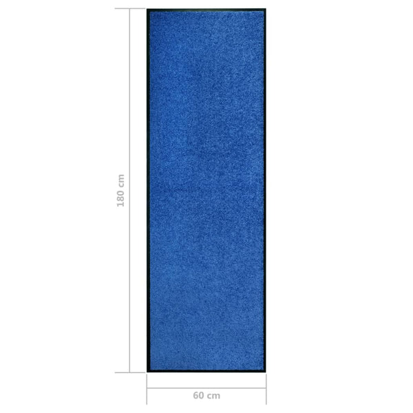 Blauer Fußabtreter Chisnar 60x180cm (waschbar)