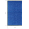 Blauer Fußabtreter Chisnar 90x150cm (waschbar)