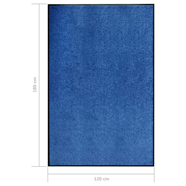Blauer Türvorleger Chisnar 120x180cm (waschbar)