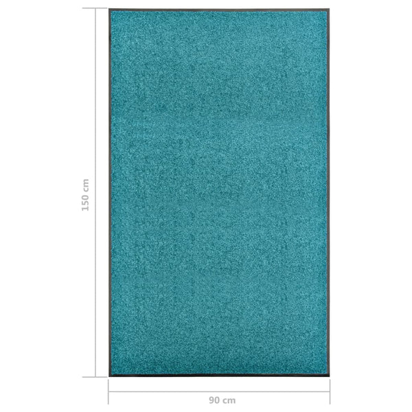 Blaugrüne Fußmatte Chisnar 90x150cm (waschbar)