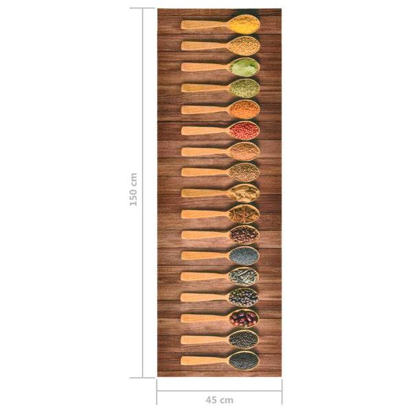 Abwaschbarer Küchenteppich Spoon Bigan 45x150cm