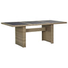 Brauner Gartentisch Blaze 200x100x74cm (Glas und Polyrattan)