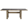 Brauner Gartentisch Blaze 200x100x74cm (Glas und Polyrattan)