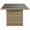 Brauner Gartentisch Blaze 200x100x74cm (Glas und Polyrattan)
