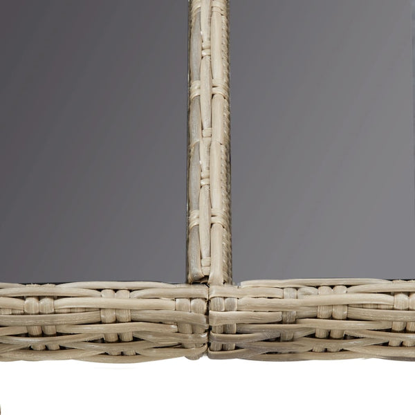 Brauner Gartentisch Blaze 200x100x74cm (Glas und Polyrattan)