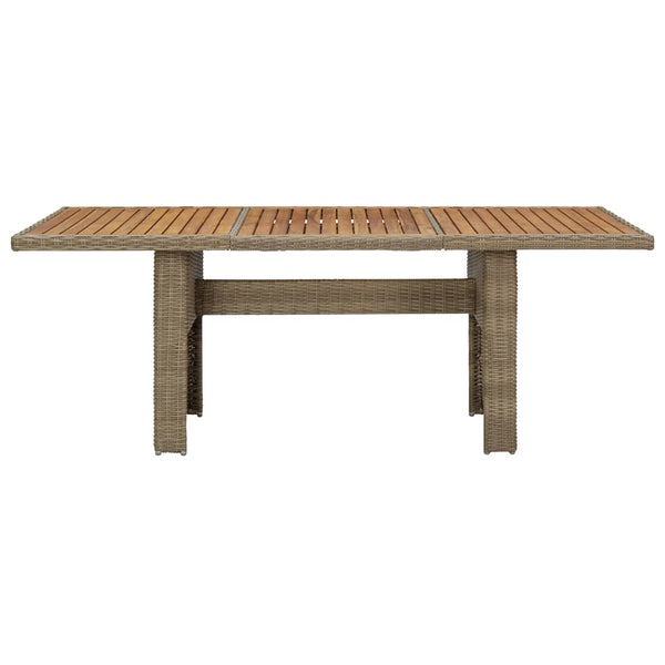Brauner Gartentisch Blaze 200x100x74cm (Polyrattan)