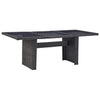 Schwarzer Gartentisch Blaze 200x100x74cm (Glas und Polyrattan)
