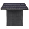 Schwarzer Gartentisch Blaze 200x100x74cm (Glas und Polyrattan)