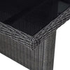Schwarzer Gartentisch Blaze 200x100x74cm (Glas und Polyrattan)