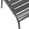 Dunkelgraue Outdoor-Stühle Marnita (4 Stück Lattenrost-Design Stahl)