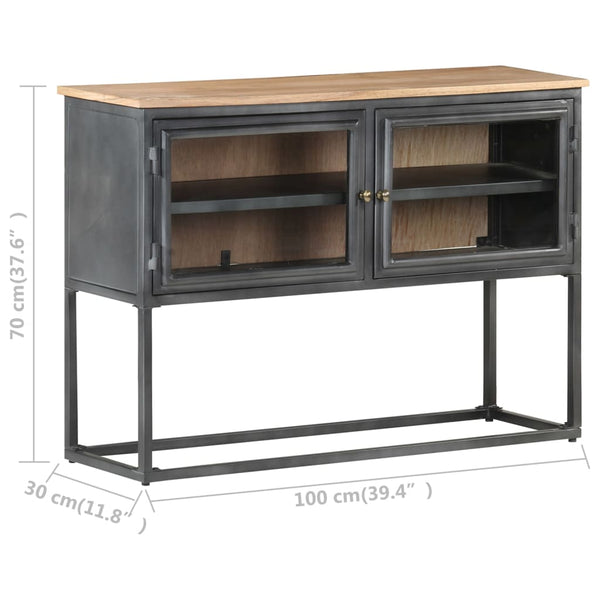Graues Sideboard Lanz 100x30x70cm (Akazienholz)