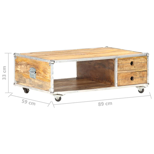 Couchtisch Iunie 89x59x33cm (Mangoholz roh)