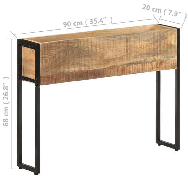 Blumenkasten Antonia 90x20x68cm (rohes Mangoholz)