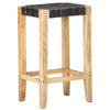 Schwarze Barhocker Sloboda 75cm (2 Stück Echtleder)