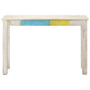 Weißer Konsolentisch Vantu 115x35x77cm (raues Mangoholz)