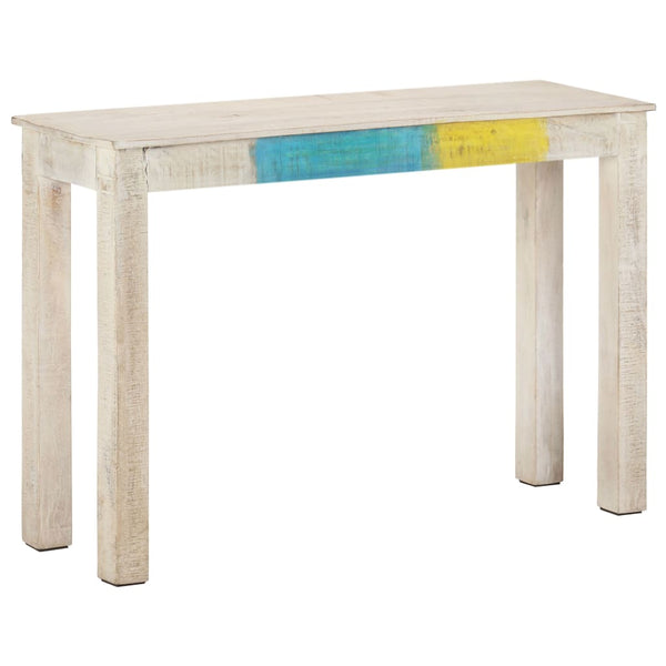 Weißer Konsolentisch Vantu 115x35x77cm (raues Mangoholz)