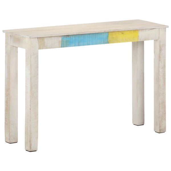 Weißer Konsolentisch Vantu 115x35x77cm (raues Mangoholz)