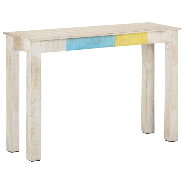 Weißer Konsolentisch Vantu 115x35x77cm (raues Mangoholz)