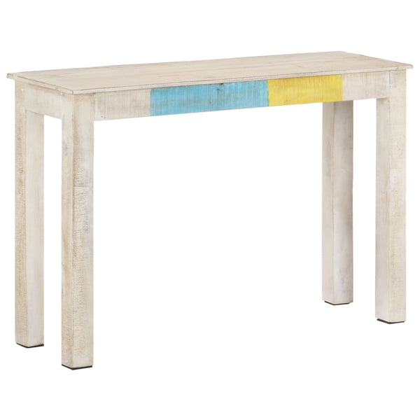Weißer Konsolentisch Vantu 115x35x77cm (raues Mangoholz)