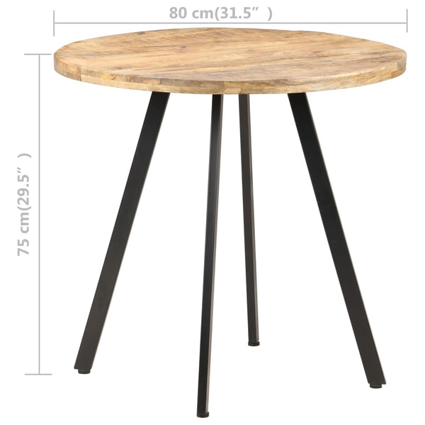 Esstisch Madalina 80cm (raues Mangoholz)