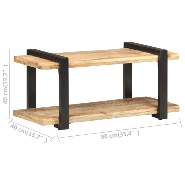 TV-Lowboard Temucin 90x40x40cm (Mangoholz, rau)