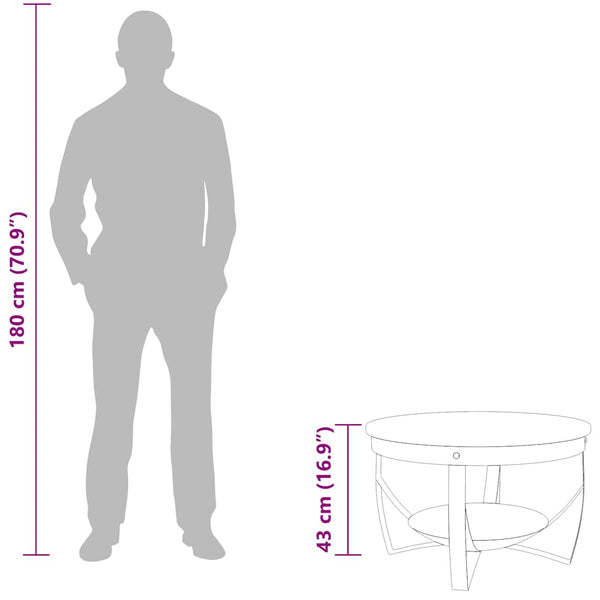 Couchtisch Minella Ø 68x43cm (Akazienholz)