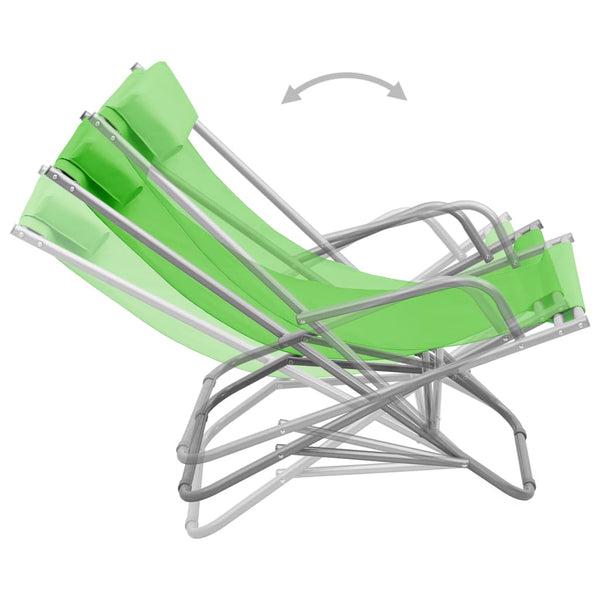 Grüner Schaukelstuhl Octave (2 Stück Stahl)