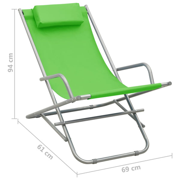Grüner Schaukelstuhl Octave (2 Stück Stahl)