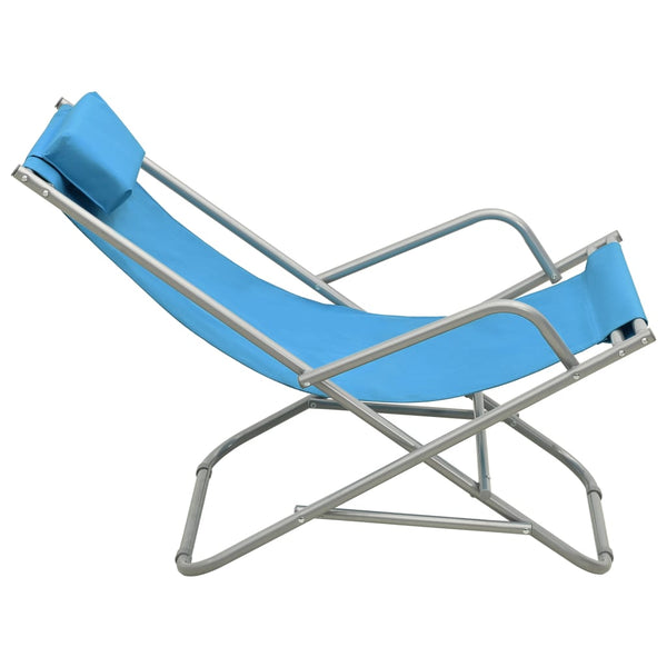 Blauer Schaukelstuhl Octave (2 Stück Stahl)