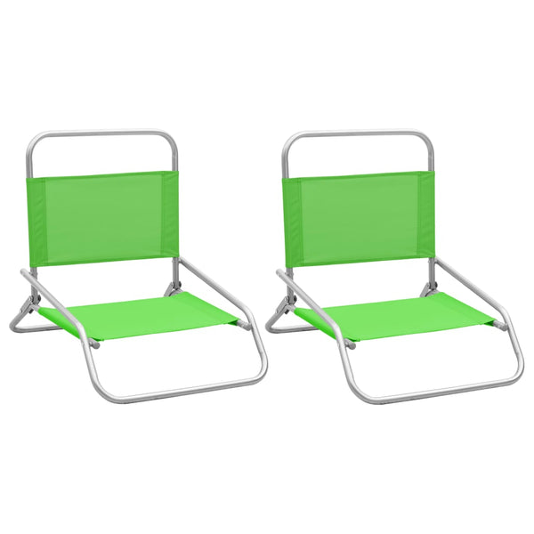 Grüne, klappbare Strandstühle Elfidiu (2er-Set)