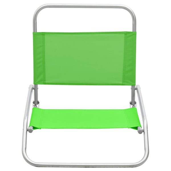Grüne, klappbare Strandstühle Elfidiu (2er-Set)